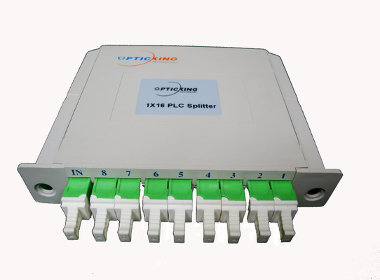 شکاف فیبر نوری PLC 1260-1650 نانومتری FTTH 1x4 1x8 1x16 1x32 1x64
