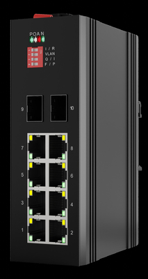 سری 65 Din Rail Industrial POE Switch Unmanagement 8 Port SFP Switch (موبایل های SFP)